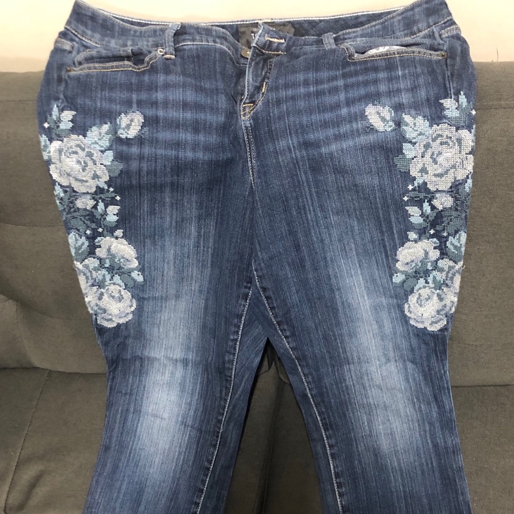 Torrid Floral Skinny Jeans
